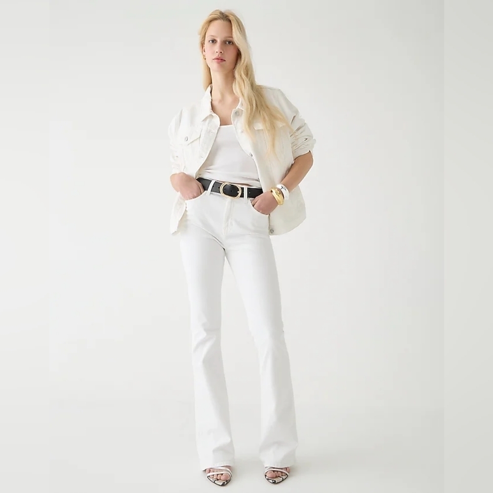 NWT J.Crew Skinny flare jean in white wash